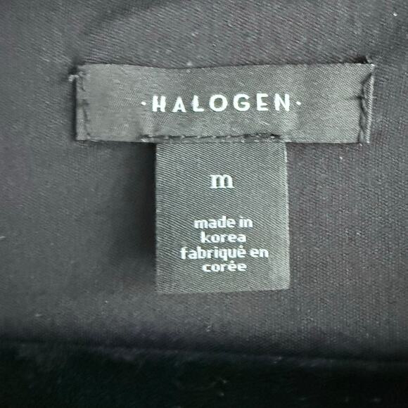 Halogen Mini Dress Plisse Pleased Surplice Long Sleeve Party Cocktail Womens M - Picture 7 of 9